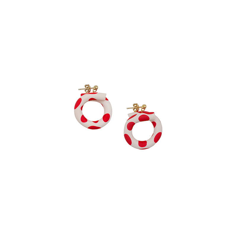 Lovely Polka Dot Hoop Earrings (Quick to ship) - AHED Project