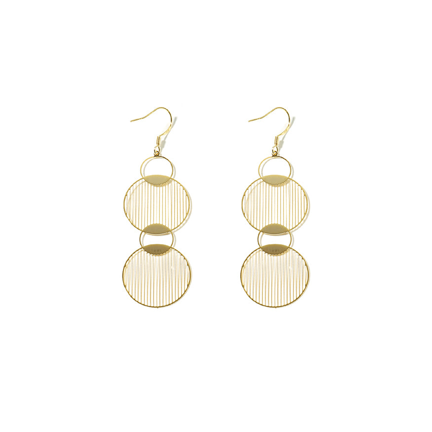 18K Gold Plated Link Circle Earrings - AHED Project