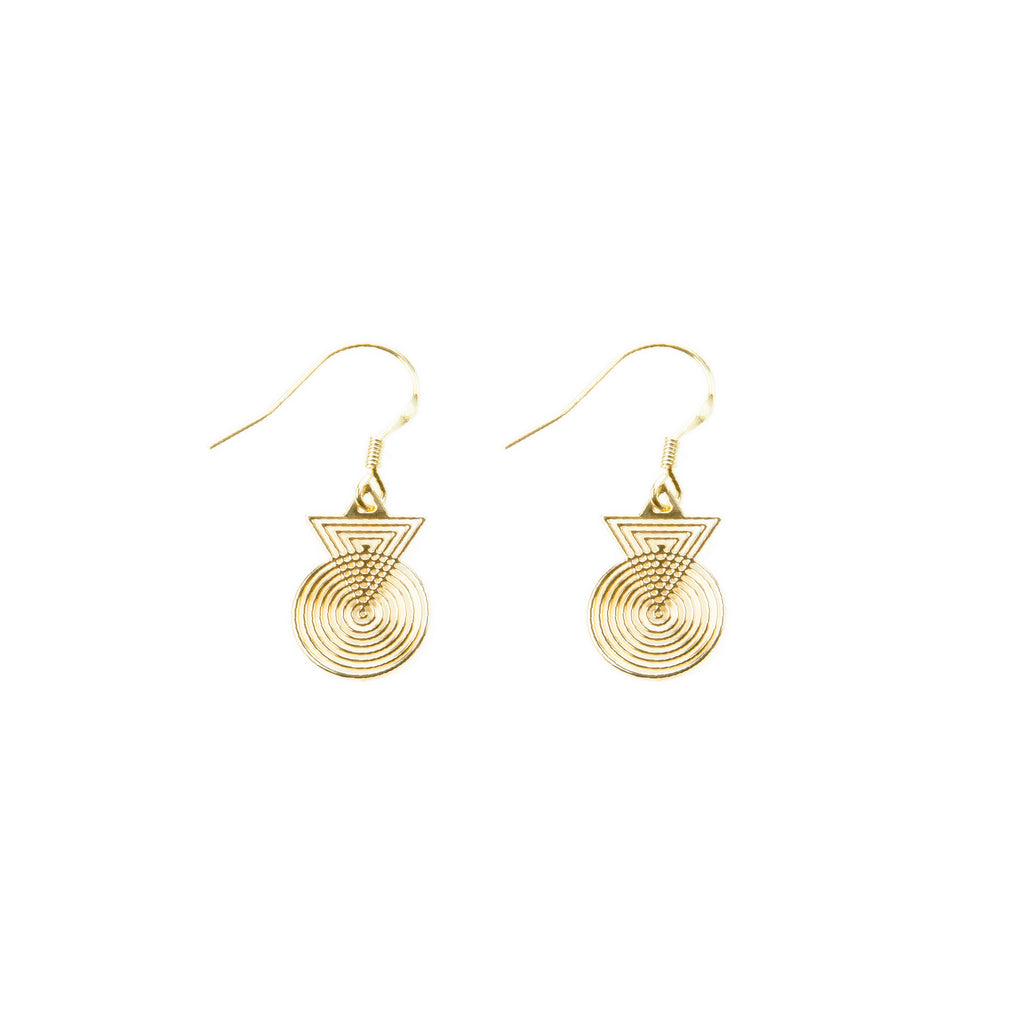 Interweaved Geometric Shapes Drop Earrings - AHED Project