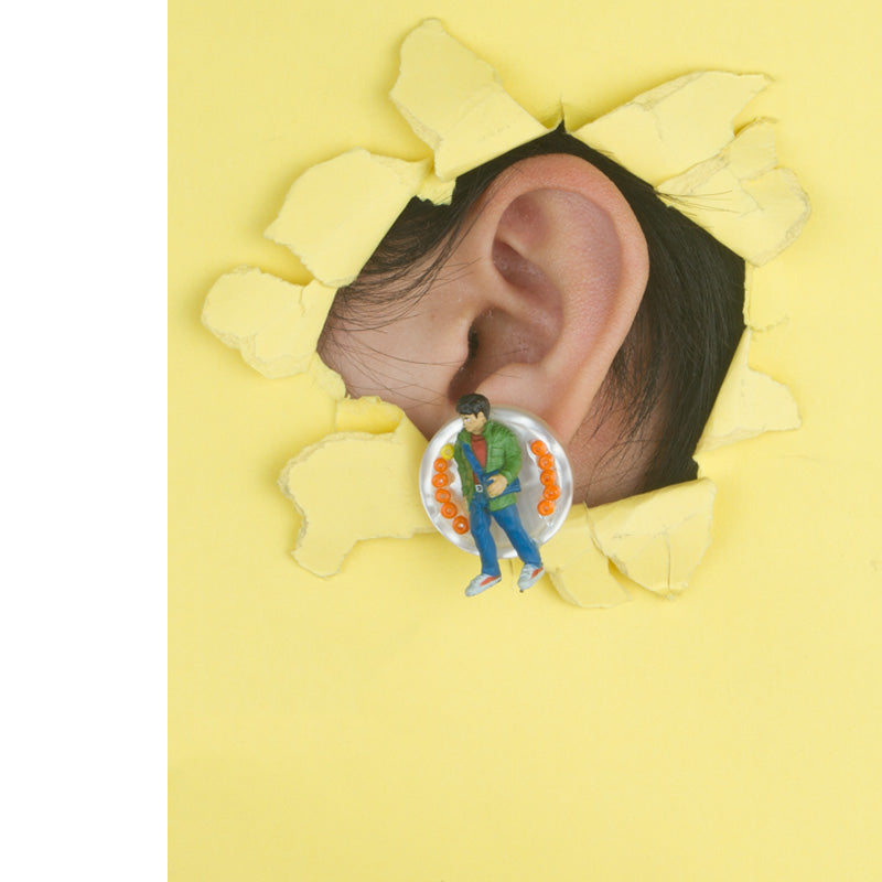 Figure Disc Stud Earrings - AHED Project