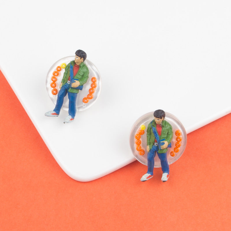 Figure Disc Stud Earrings - AHED Project