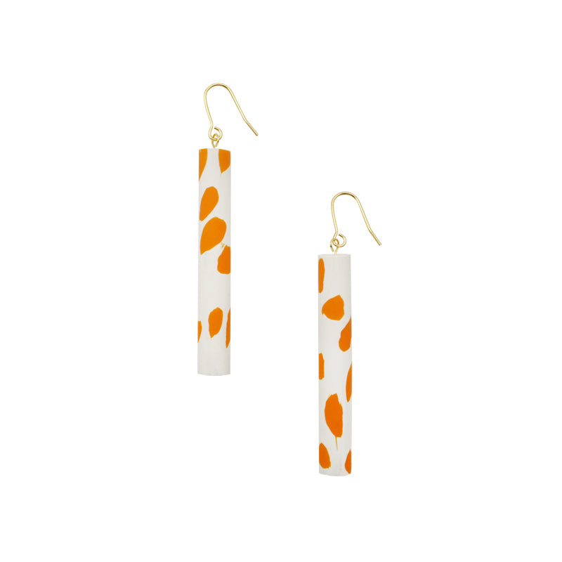 Polka Dot Round Bar Drop Earrings (Quick to ship) - AHED Project