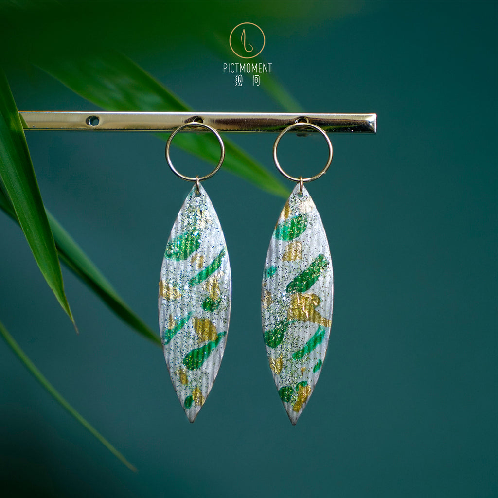 Bamboo Forest Series - Leaf Drop Earrings - AHED Project