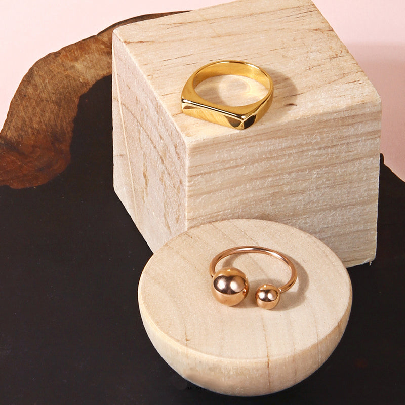 18K Gold Plated Metal Ball/Open Ring - AHED Project