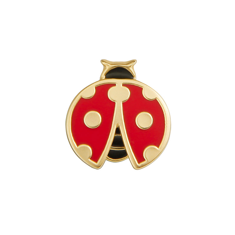 Gold Plated Ladybug Brooch Pin - AHED Project
