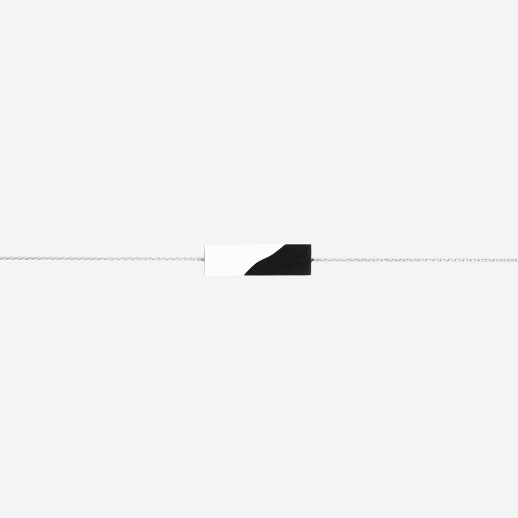Minimalist Black & White Yin Yang Dainty Necklace (Quick to ship) - AHED Project