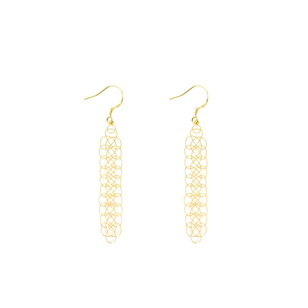 18K Gold Plated Link Drop Earrings - AHED Project