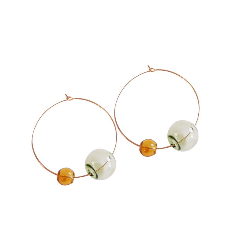 Breeze Dual Color Bubble Hoop Earrings - AHED Project