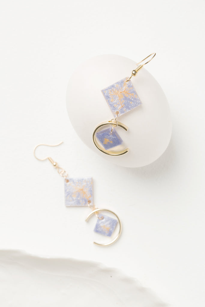 Ginkgo Leaves Autumn Palette Drop Earrings - AHED Project
